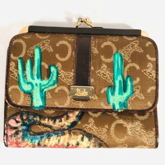 CELINE X ANTICULTURE Wallet Snake Cactus Horse - Picture 3 of 14